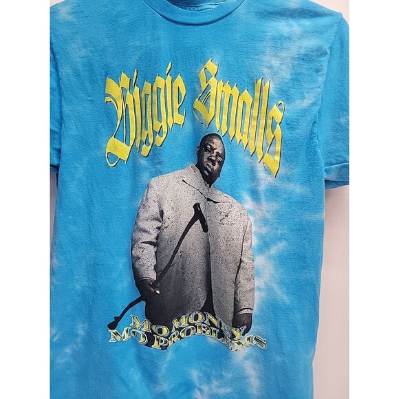 Notorious BIG T Shirt Mens Small Blue Tie Dye Mo Money Mo Problems Hot Topic New - Picture 2 of 8